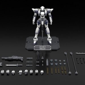 The AS (Arm Slave) Arbalest piloted by Sousuke Sagara in "Full Metal Panic!" joins the KADOKAWA PLASTIC MODEL SERIES! All of its tactical modes: Normal Mode, ECS Activation Mode, and Lambda Driver Activation Mode, can be fully recreated for the first time in plastic model form! - Wire Gun Firing State Recreation Parts - Monomolecular Cutter Blade Part - Silver-Plated Ver. - Lambda Driver Heat-Radiation Fin Parts - Black-Plated Ver. - Special Display Base Designed by Kanetake Ebikawa - Special Packaging *Nippers are required to assemble this product. *The included figure requires painting. *The images are of painted prototypes and may differ from the actual product. Product Contents: - Main model ×1 - Hand parts ×6 types - "Boxer" 57mm Scattershot ×1 - Monomolecular Cutter ×1 - Anti-tank Daggers ×2 - Anti-tank Daggers (stored state) ×2 - Anti-tank Daggers (for head part) ×2 - Hand Grenades ×2 - ECS Mode recreation parts ×1 set - Lambda Driver heat-radiation fin parts ×1 set - Sousuke Sagara (pilot suit) Figure ×1 set - Wire Gun firing state recreation parts x2 - Monomolecular Cutter Blade Part - Silver-Plated Ver. ×1 - Lambda Driver heat-radiation fin parts - Black-Plated Ver. ×1 set - Special Display Base Designed by Kanetake Ebikawa ×1 set - Limited-Edition Special Design Package